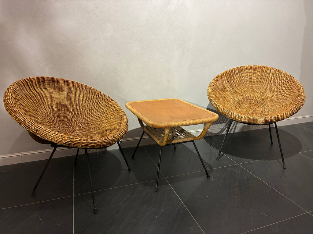 Set da giardino in vimini